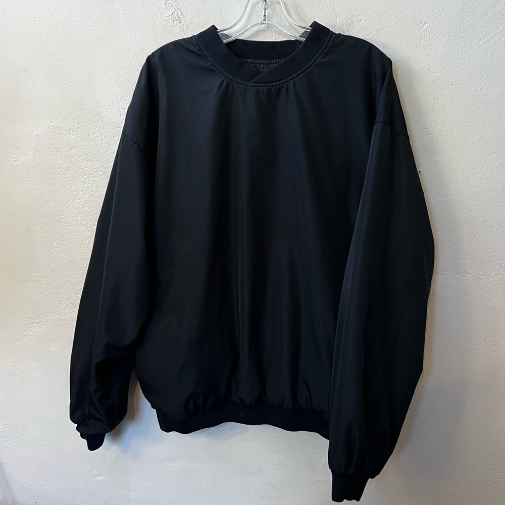 SUN MOUNTAIN Vintage Golf Windbreaker Pullover Plaid Reversible Sz Large Pockets - Picture 10 of 10